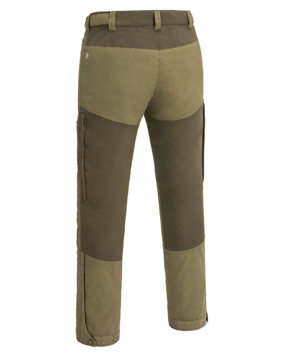 Dark Olive Hunting Olive Coloured Pinewood Mens Finnveden Hybrid Extreme Trousers on white background 