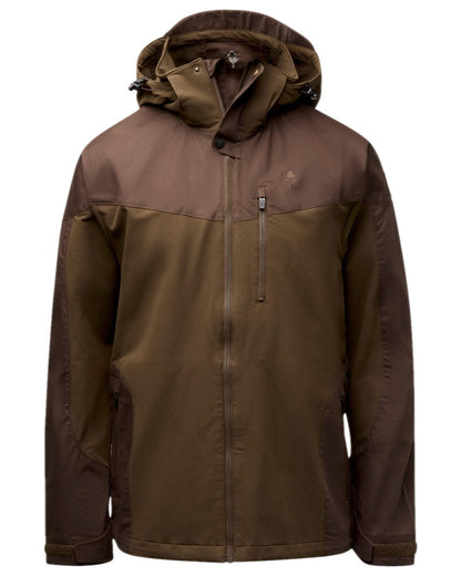 Dark Brown Coloured Pinewood Mens Finnveden Hybrid Jacket on white background 