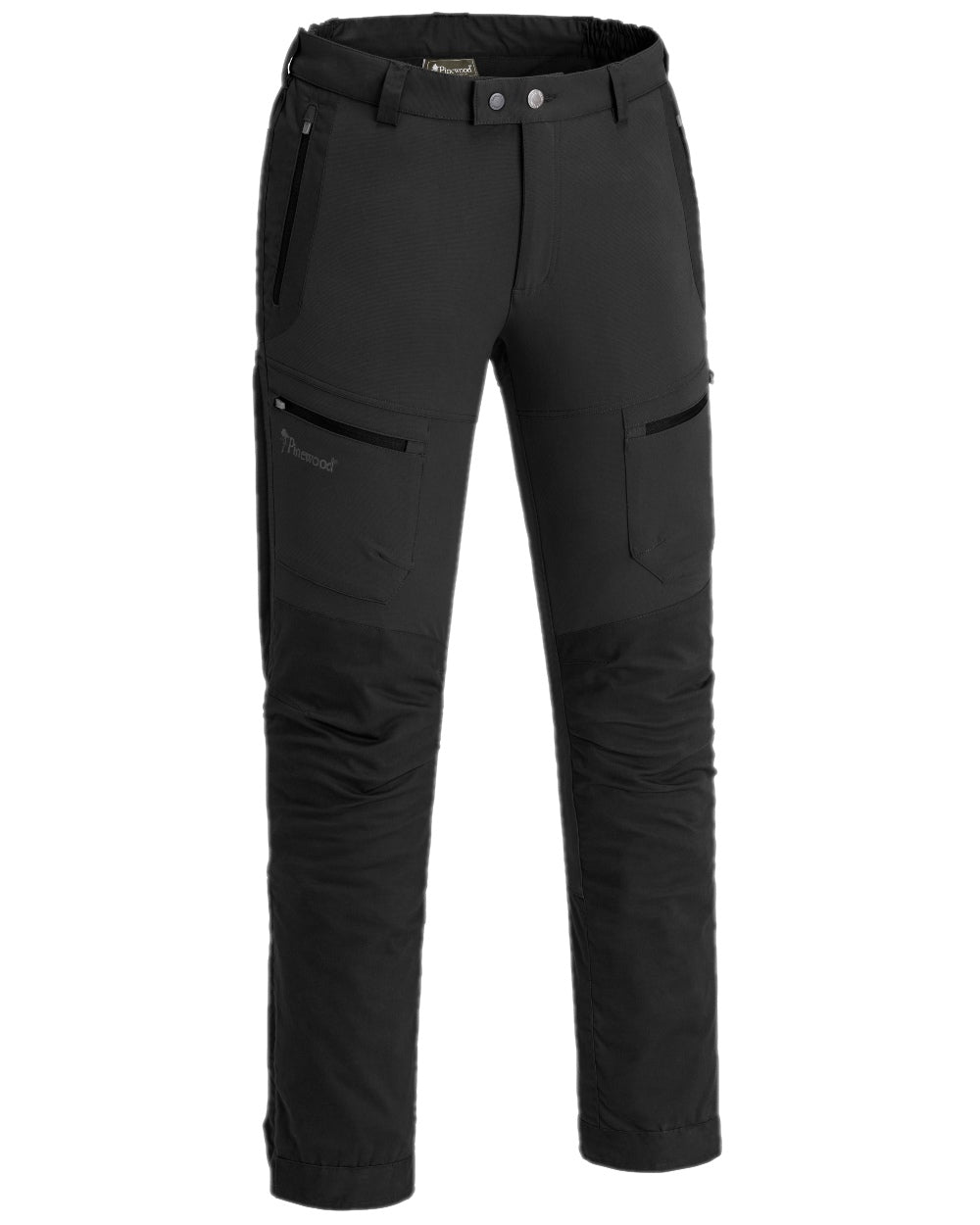 Black Coloured Pinewood Mens Finnveden Hybrid Trousers on white background 