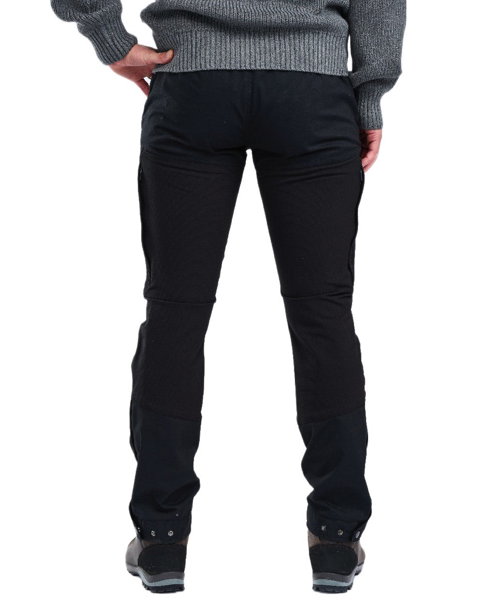 Black Coloured Pinewood Mens Finnveden Hybrid Trousers on white background 