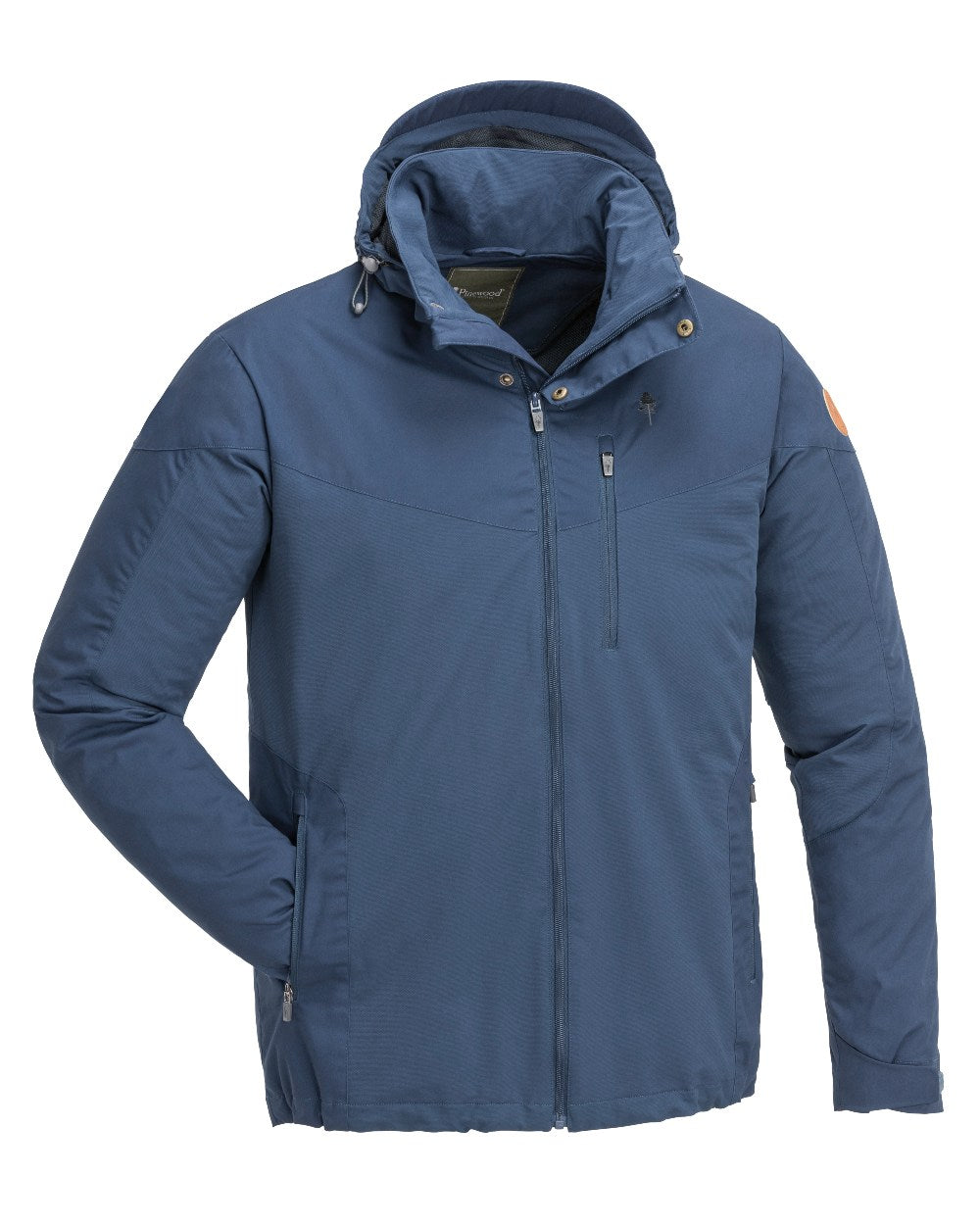 Dark Dive Coloured Pinewood Mens Finnveden Hybrid Jacket on white background 
