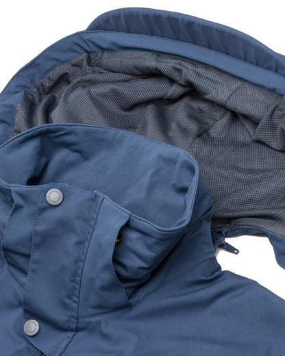 Dark Dive Coloured Pinewood Mens Finnveden Hybrid Jacket on white background 