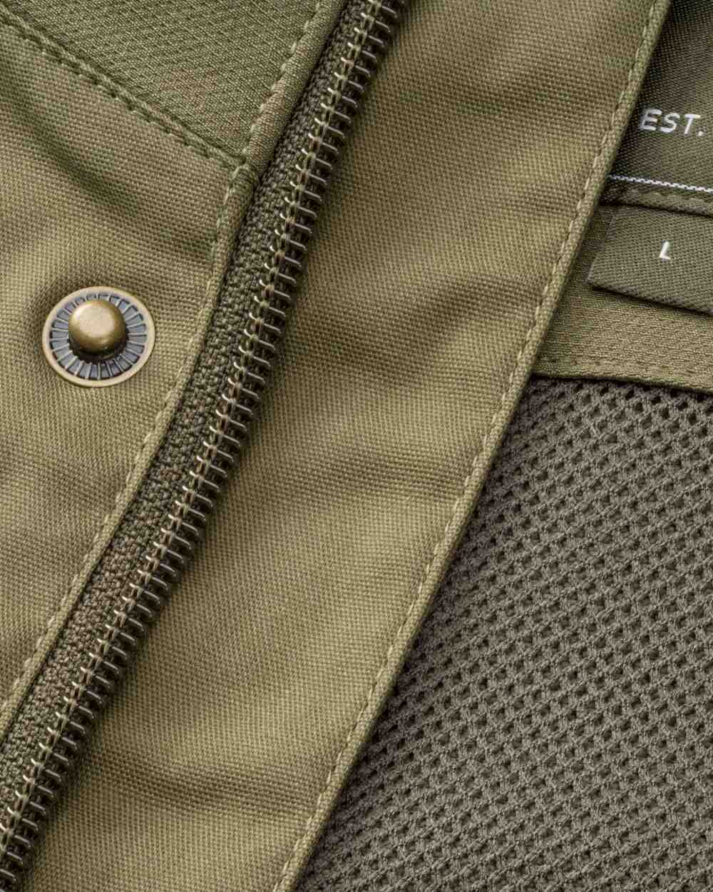 Hunting Olive Coloured Pinewood Mens Finnveden Hybrid Jacket on white background 