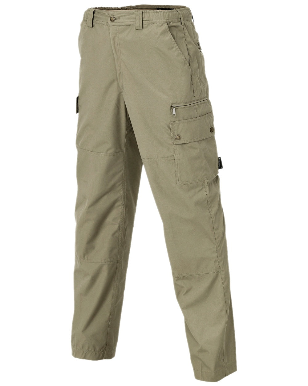 Light Khaki Coloured Pinewood Mens Finnveden Outdoor Classical Trousers on white background 