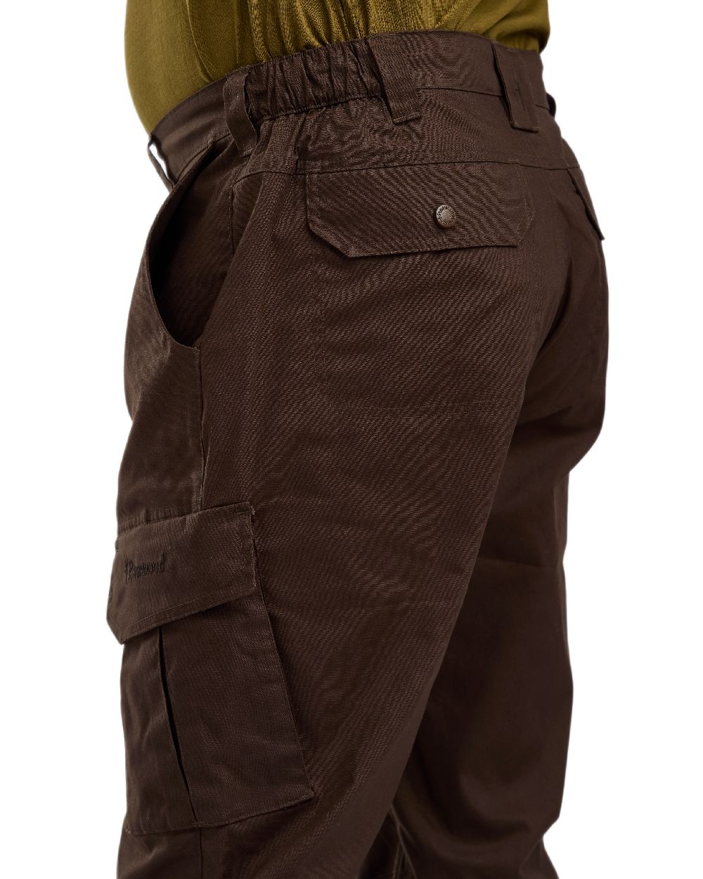Dark Brown Coloured Pinewood Mens Finnveden Outdoor Trousers on white background 