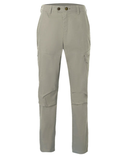 Light Khaki Coloured Pinewood Mens Finnveden Outdoor Trousers on white background 