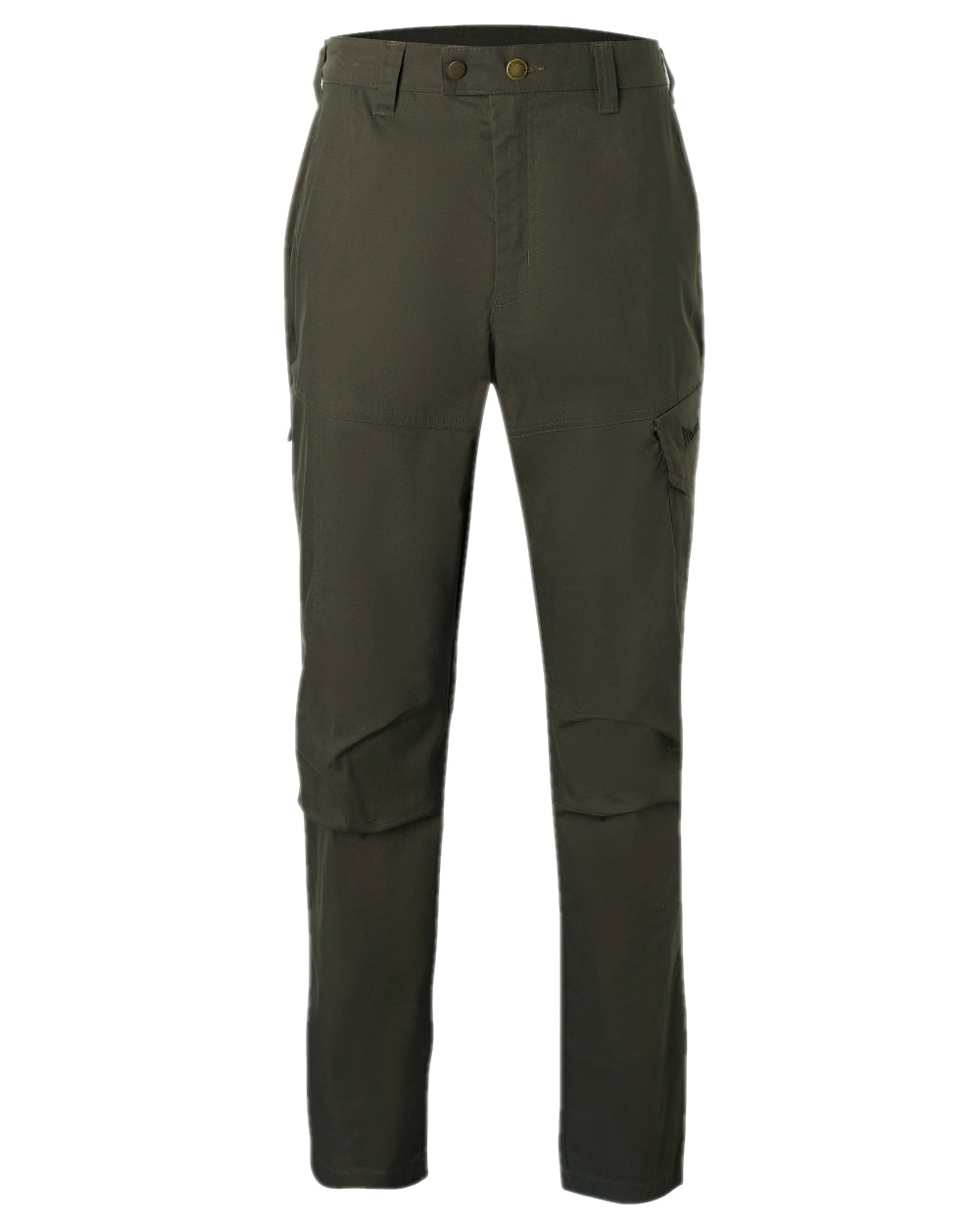 Moss Green Coloured Pinewood Mens Finnveden Outdoor Trousers on white background 