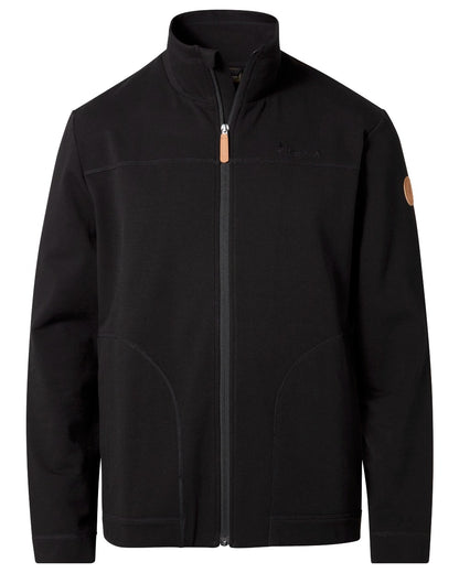 Black coloured Pinewood Mens Finnveden Powerfleece Jacket on white background 