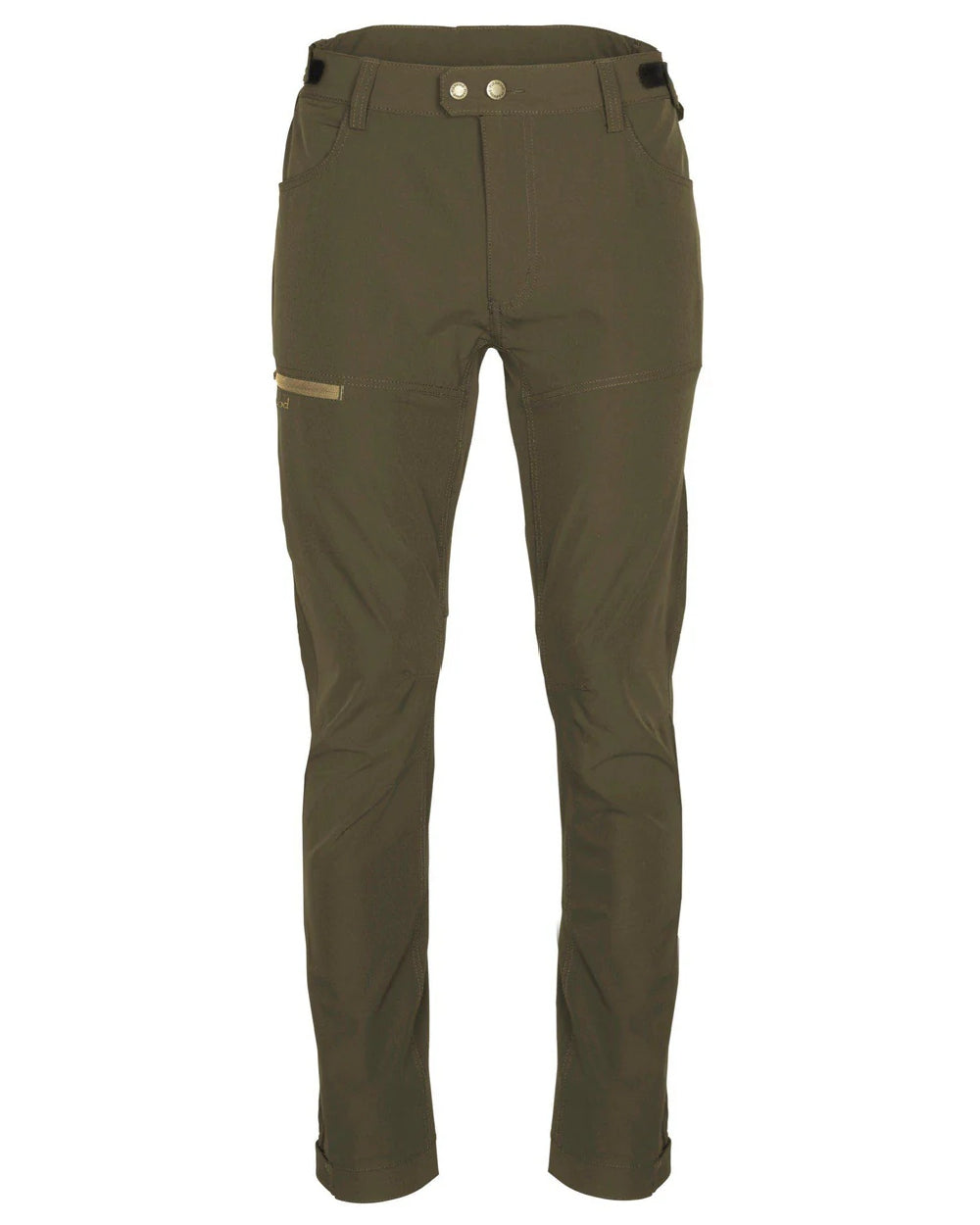 Earth Brown coloured Pinewood Mens Finnveden Trail Stretch Trousers on white background 