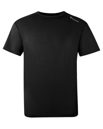 Black coloured Pinewood Mens Function T-Shirt on white background 