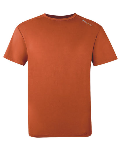Burned Orange coloured Pinewood Mens Function T-Shirt on white background 
