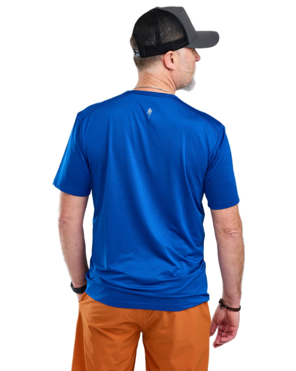 Galaxy Blue coloured Pinewood Mens Function T-Shirt on white background 