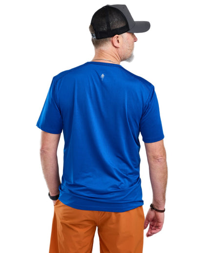 Galaxy Blue coloured Pinewood Mens Function T-Shirt on white background 