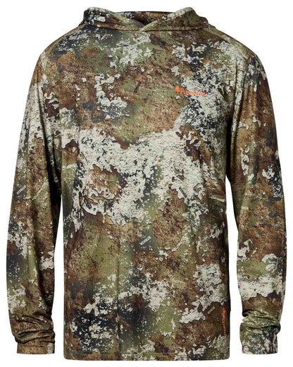 Strata coloured Pinewood Mens Furudal Camou InsectSafe Hoodie on white background 