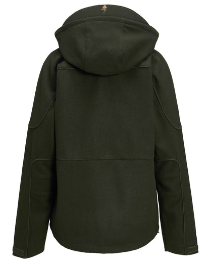 Moss Green coloured Pinewood Mens Furudal Hunters Wool Jacket on white background 
