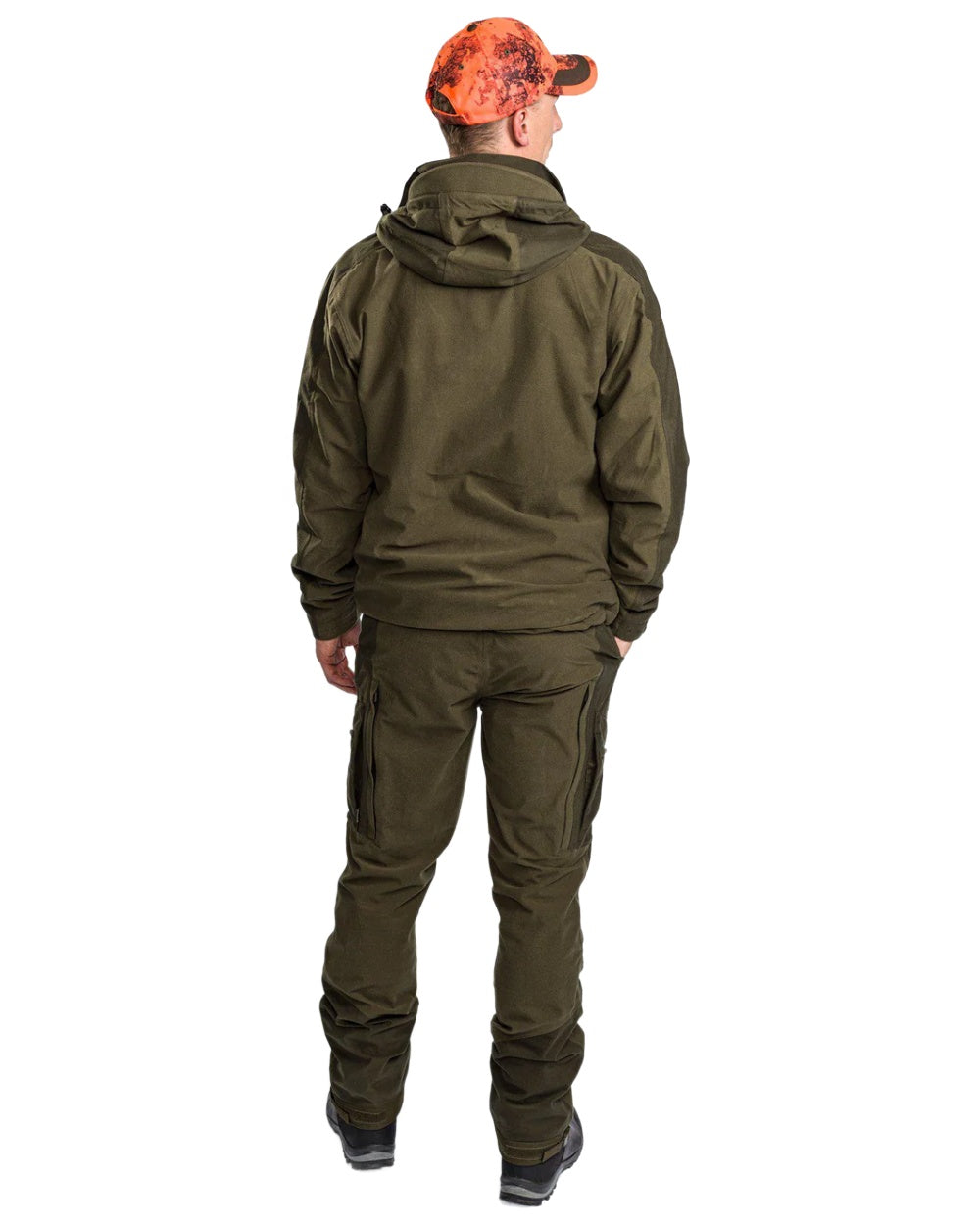 Moss green coloured Pinewood Mens Furudal Retriever Active Jacket on white background 