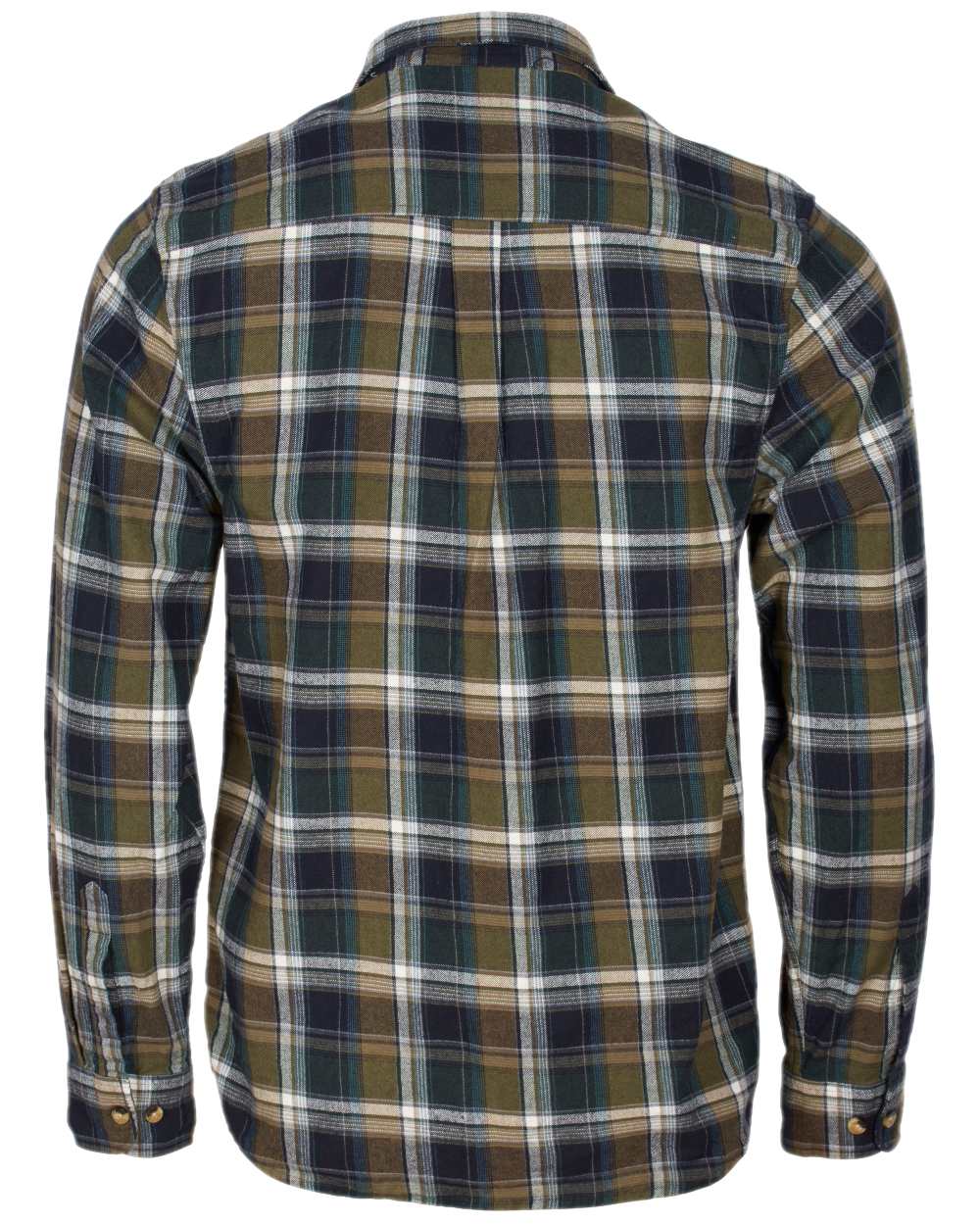 Green Navy Coloured Pinewood Mens Harjedalen Shirt on white background 