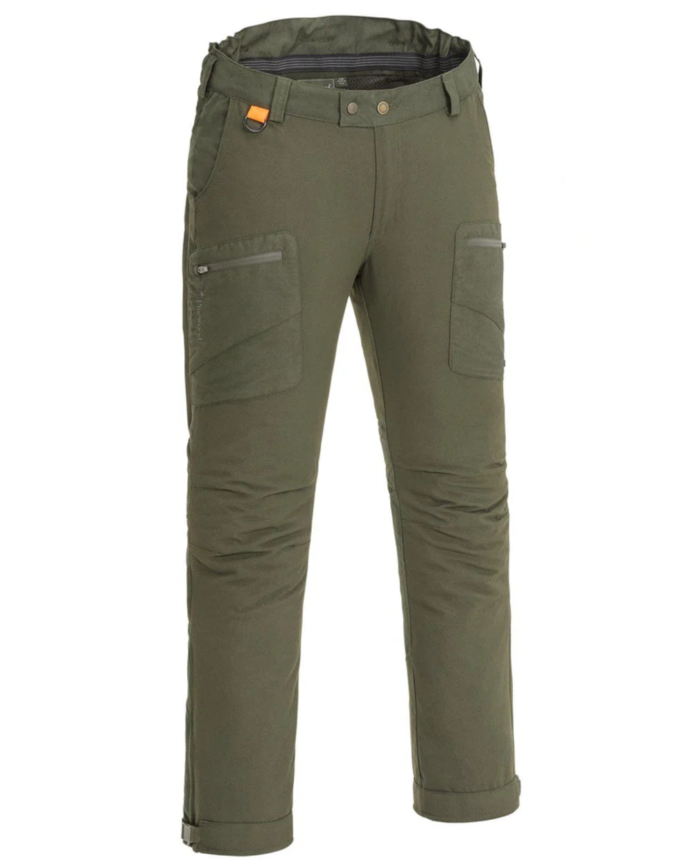 Moss Green coloured Pinewood Mens Hunter Pro Extreme 2.0 Trousers on white background 