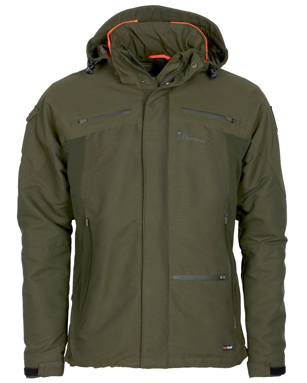 Moss Green coloured Pinewood Mens Hunter Pro Xtreme 2.0 Jacket on white background 