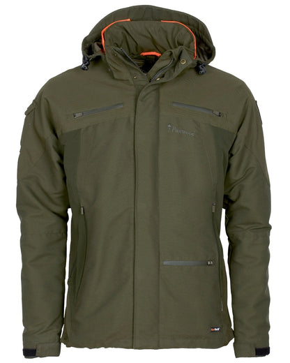 Moss Green coloured Pinewood Mens Hunter Pro Xtreme 2.0 Jacket on white background 