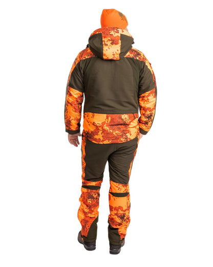 Mossgreen Strata Blaze Coloured Pinewood Mens Hunter Pro Xtreme 2.0 Camou Jacket on white background 