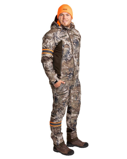Strata Coloured Pinewood Mens Hunter Pro Xtreme 2.0 Camou Jacket on white background 