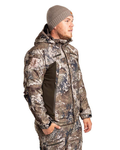 Strata Coloured Pinewood Mens Hunter Pro Xtreme 2.0 Camou Jacket on white background 