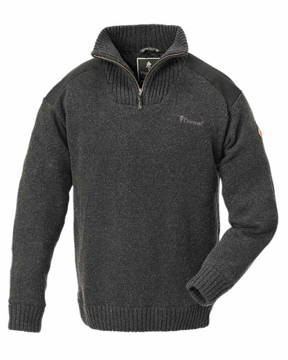 Dark Grey Mel Coloured Pinewood Mens Hurricane Sweater on white background 