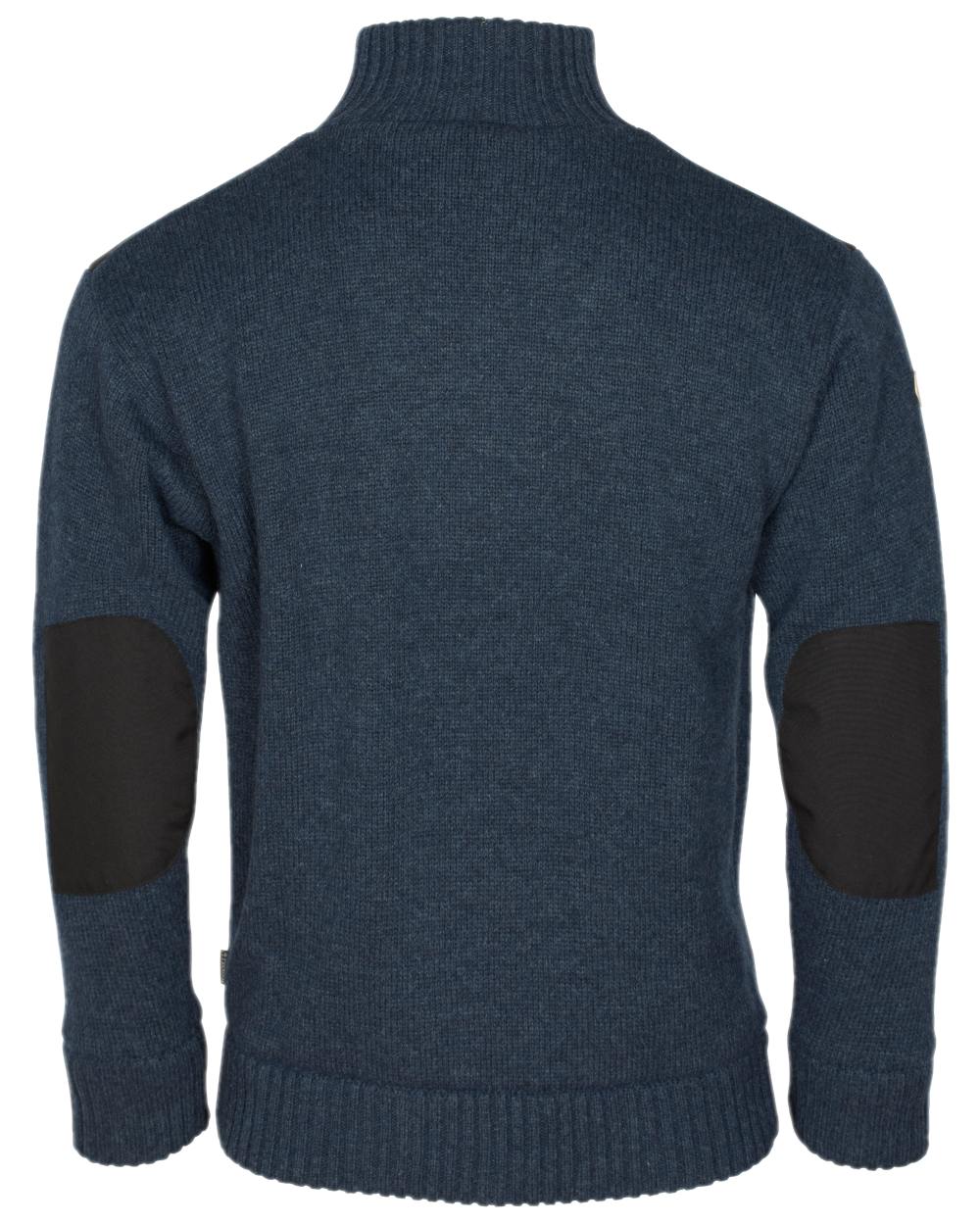 Dark Navy Mel Coloured Pinewood Mens Hurricane Sweater on white background 