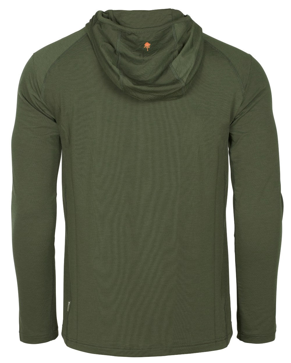Moss Green coloured Pinewood Mens Insectsafe Function Hoodie on white background 