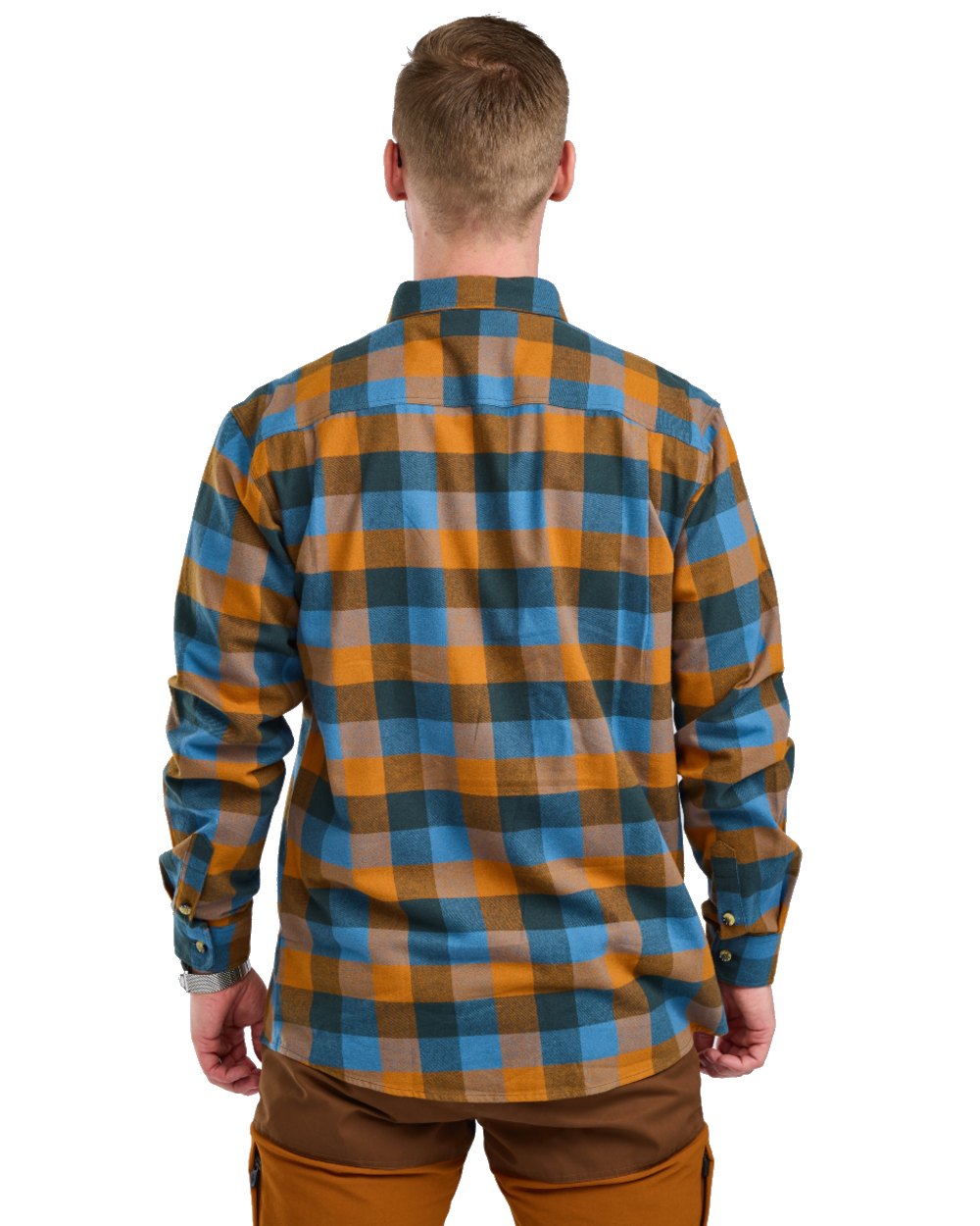 Fudge Blue coloured Pinewood Mens Lumbo Shirt on white background 