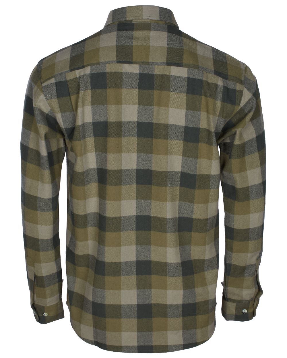 Olive Suede Brown coloured Pinewood Mens Lumbo Shirt on white background 