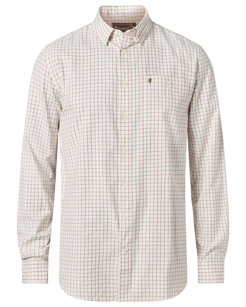 Off White coloured Pinewood Mens Nydala Grouse 2.0 Shirt on white background 