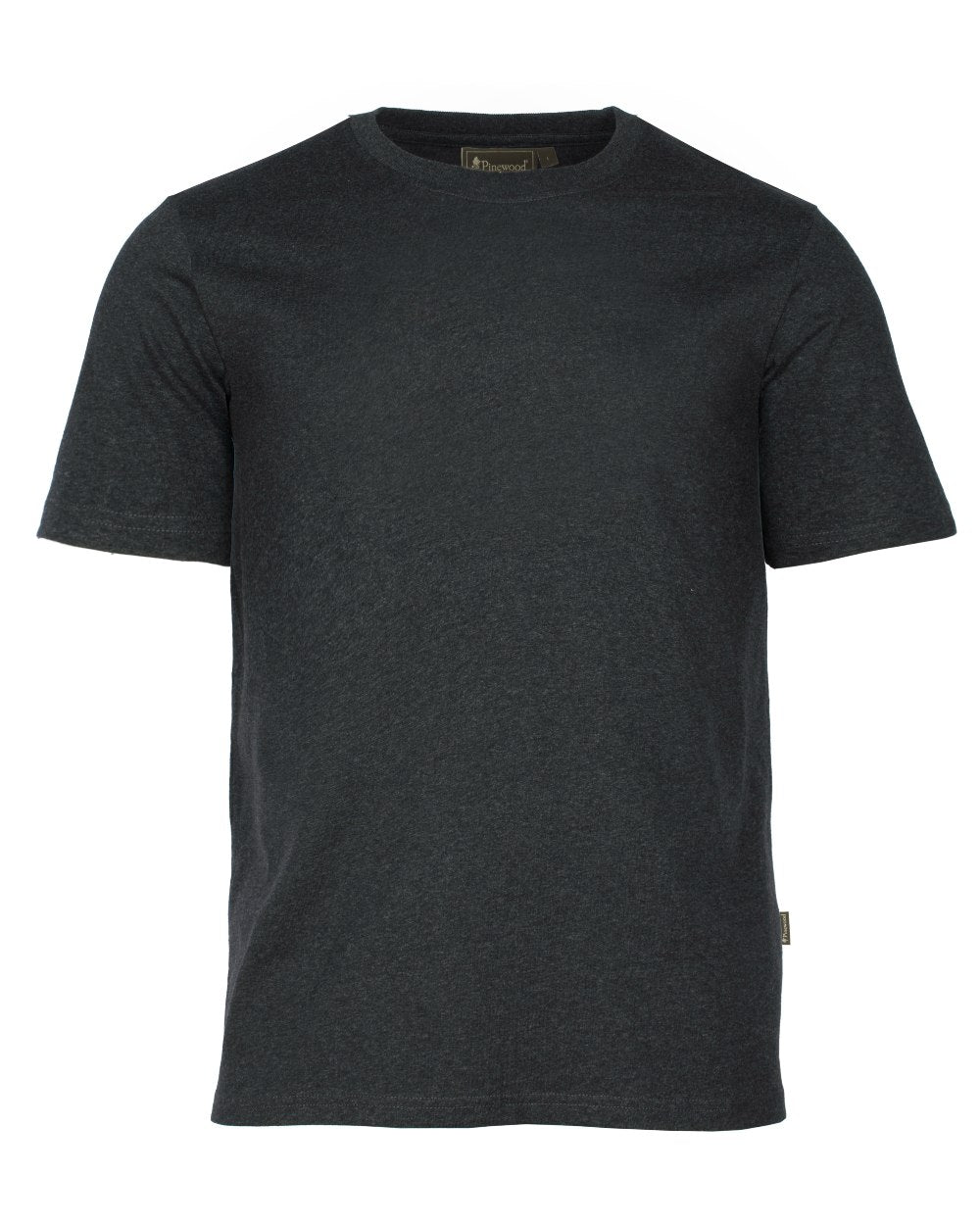 Olive White Dark Anthracite coloured Pinewood Mens Outdoor 3-Pack T-Shirt on white background 