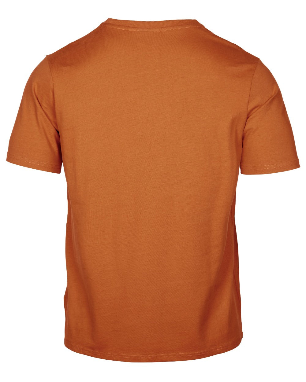 Burned Orange coloured Pinewood Mens Outdoor Life T-Shirt on white background 