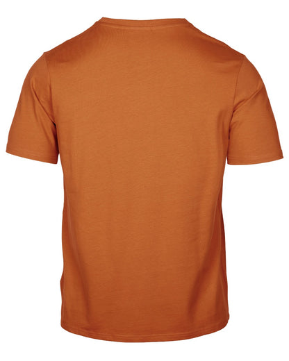 Burned Orange coloured Pinewood Mens Outdoor Life T-Shirt on white background 
