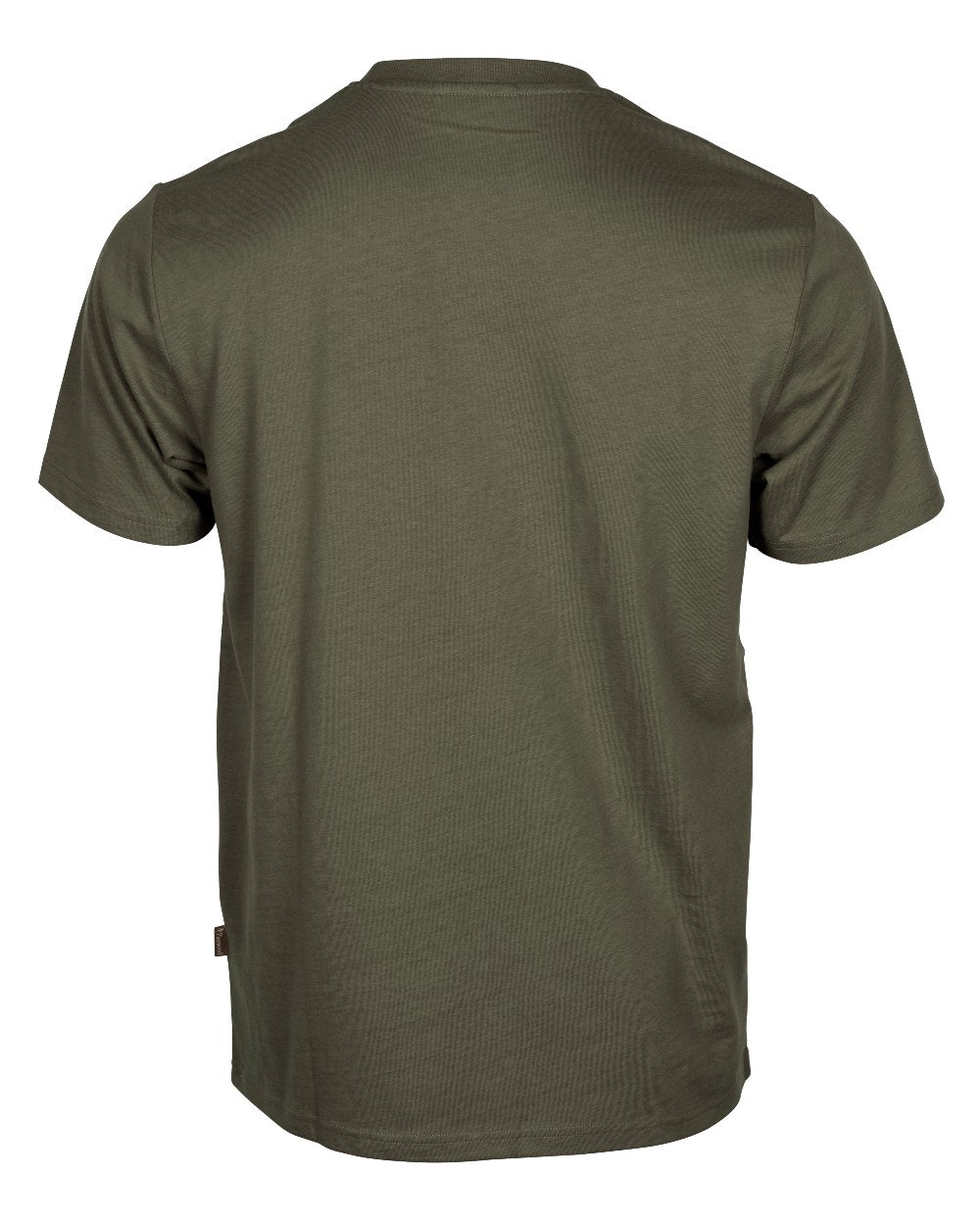 Dark Green coloured Pinewood Mens Outdoor Life T-Shirt on white background 