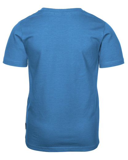 Light Galaxy Blue coloured Pinewood Mens Outdoor Life T-Shirt on white background 
