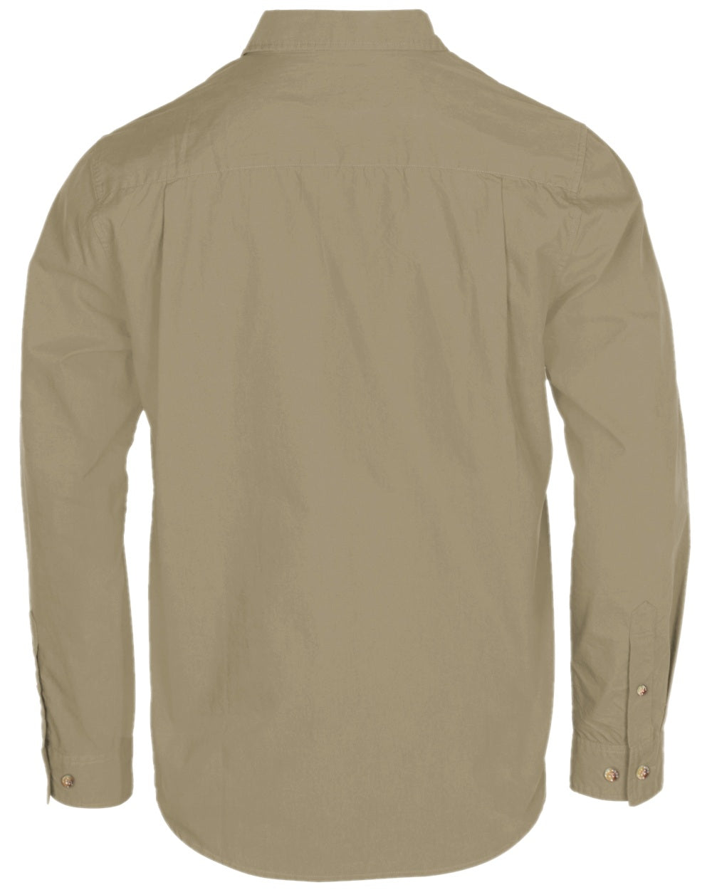 Sandstone Coloured Pinewood Mens Safari Long Sleeve Shirt on white background 