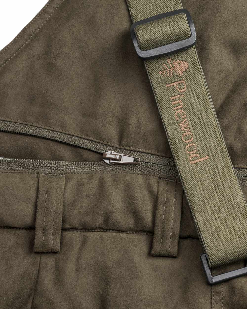 Suede Brown Coloured Pinewood Mens Smaland Abisko 2.0 Hunting Trousers on white background 