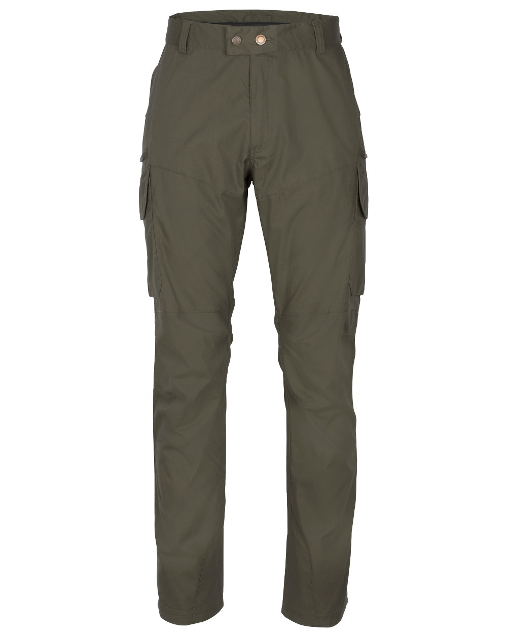 Dark Olive coloured Pinewood Mens Smaland Hunters Insectsafe Trousers on white background 