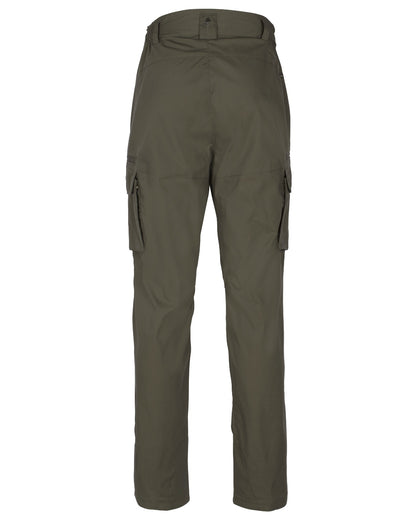 Dark Olive coloured Pinewood Mens Smaland Hunters Insectsafe Trousers on white background 