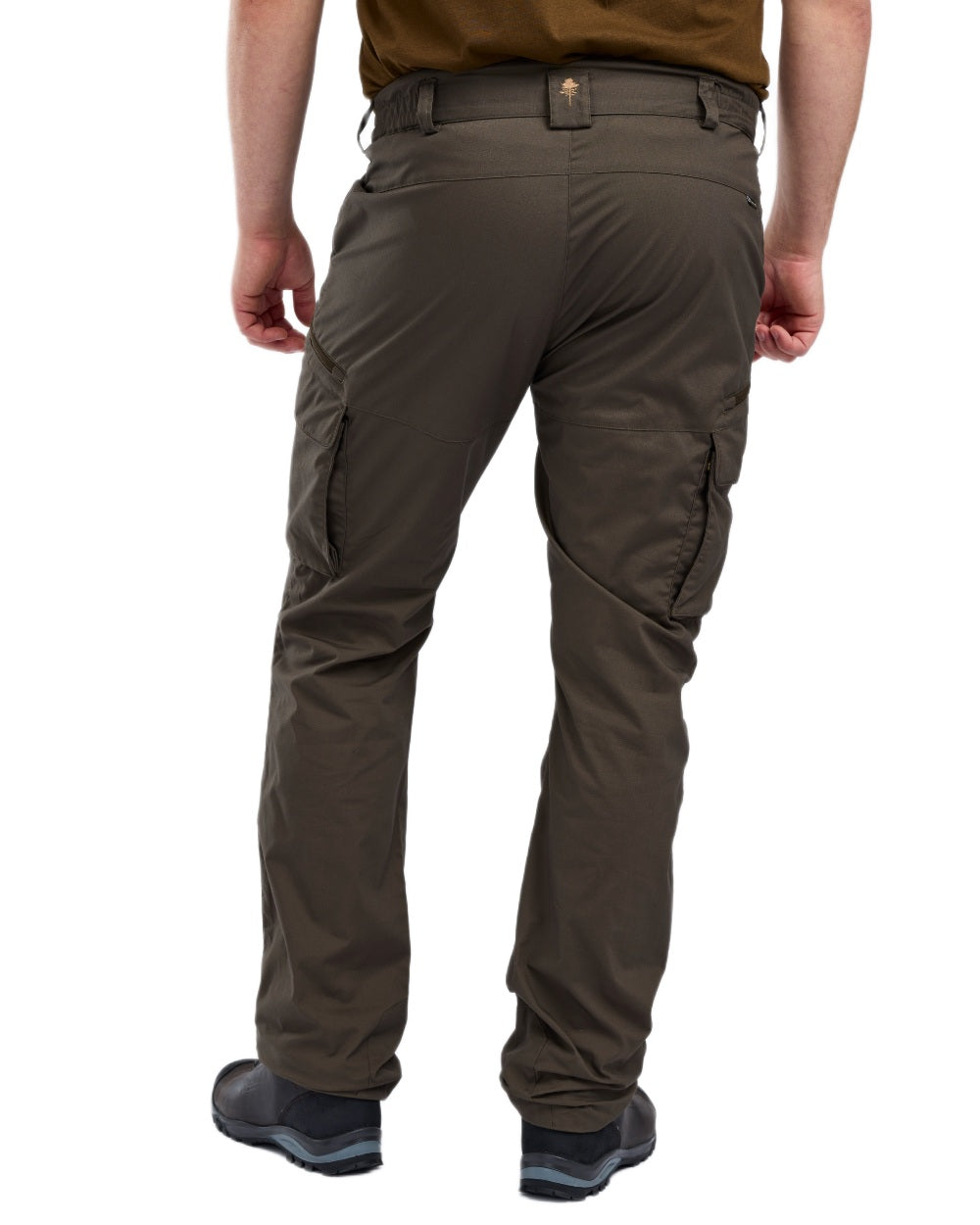 Dark Olive coloured Pinewood Mens Smaland Hunters Insectsafe Trousers on white background 