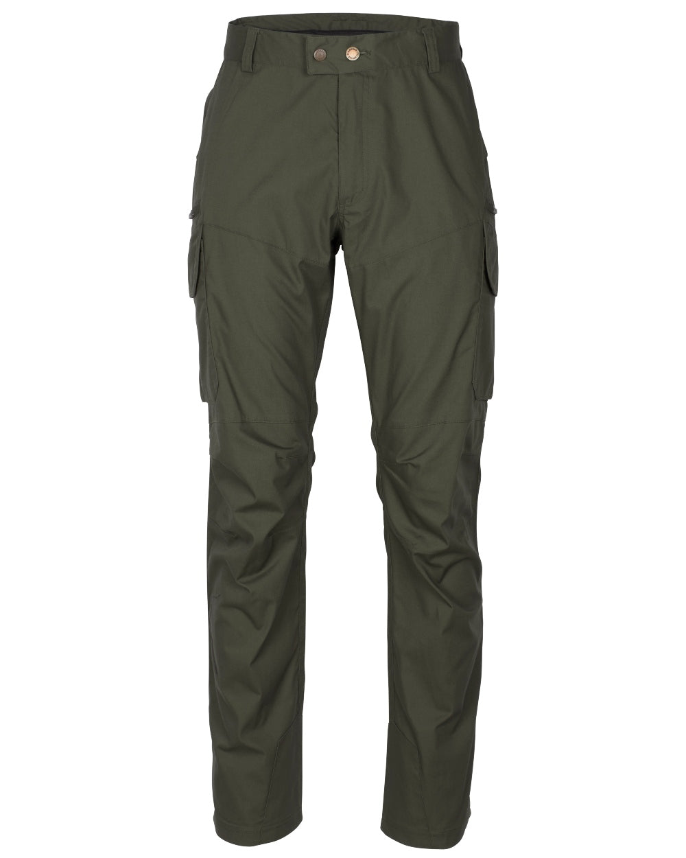 Moss Green coloured Pinewood Mens Smaland Hunters Insectsafe Trousers on white background 