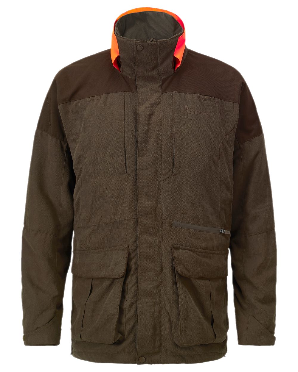 Suede Brown Coloured Pinewood Mens Smaland Hunters Jacket on white background 