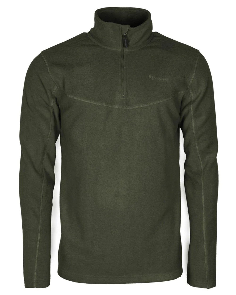 Green coloured Pinewood Mens Tiveden Fleece Sweater on white background 