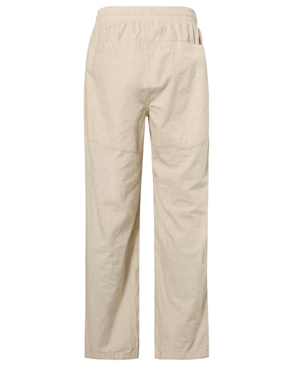 Linen Beige coloured Pinewood Mens Varnamo InsectSafe Hemp Mix Trousers on white background 