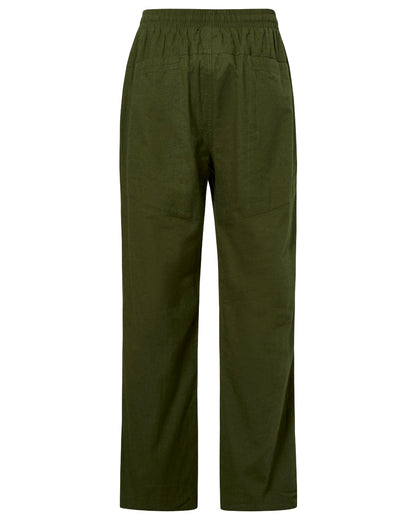 Pine Green coloured Pinewood Mens Varnamo InsectSafe Hemp Mix Trousers on white background 
