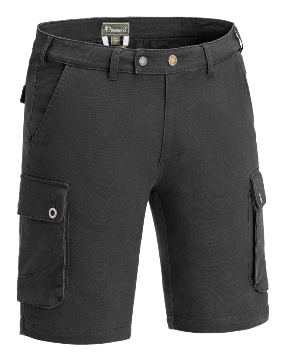 Dark Anthracite Coloured Pinewood Mens Värnamo Serengeti Shorts on white background 