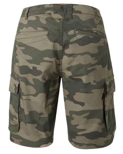 Khaki Camouflage Coloured Pinewood Mens Värnamo Serengeti Shorts on white background 